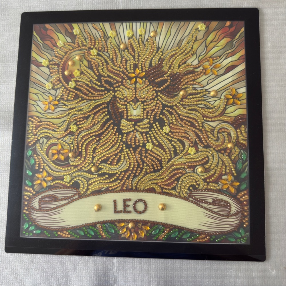 Hand crafted Vibrant Leo Zodiac Wall Art